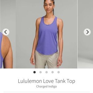 lululemon athletica charged indigo love tank 10